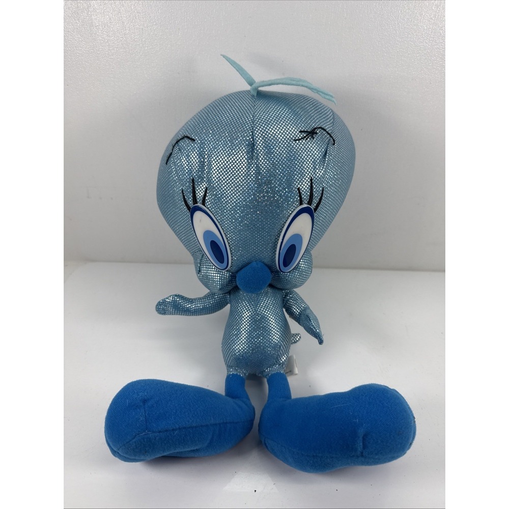 Looney Tunes NICE SHINY BLUE TWEETY BIRD 12" Plush STUFFED ANIMAL Toy